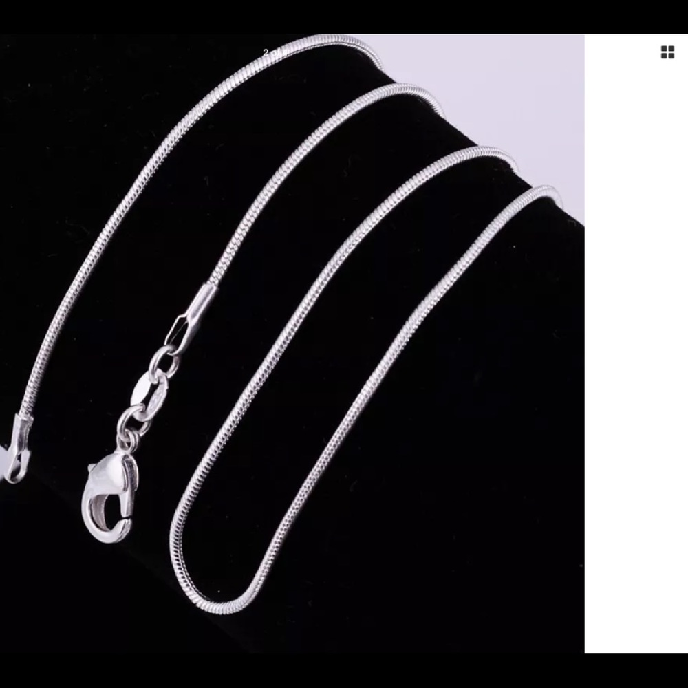 NWT Sterling silver multiple length snake chain